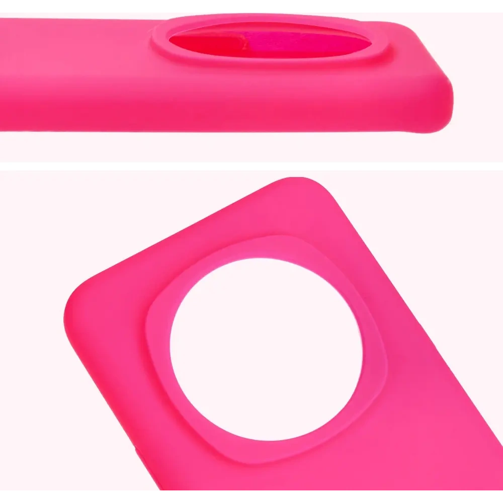 Silikonowe etui Bizon Soft Case do Honor Magic6 Pro neonowo-różowe