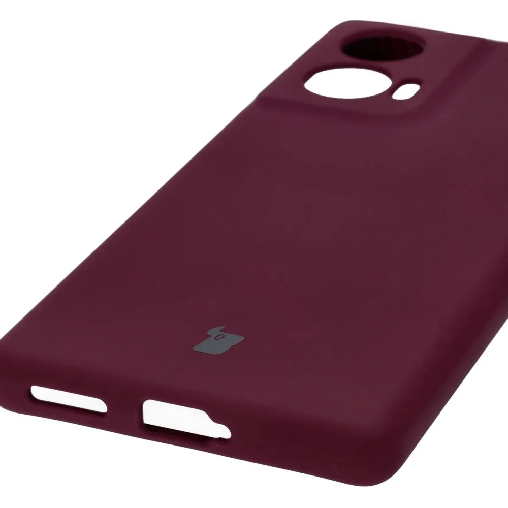 Silikonowe etui Bizon Soft Case do Motorola Edge 50 Fusion ciemnofioletowe