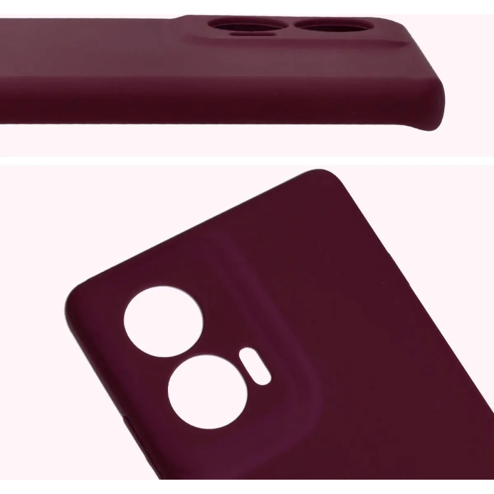 Silikonowe etui Bizon Soft Case do Motorola Edge 50 Fusion ciemnofioletowe