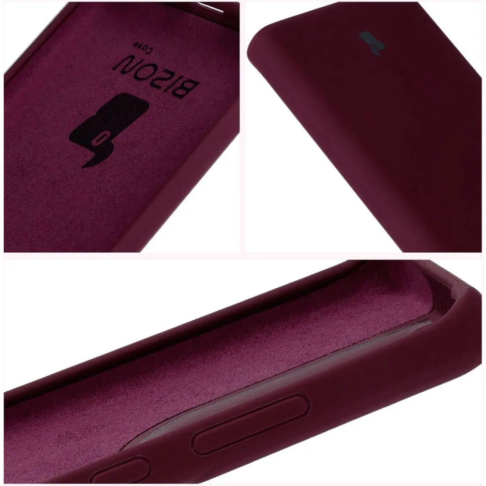 Silikonowe etui Bizon Soft Case do Motorola Edge 50 Fusion ciemnofioletowe
