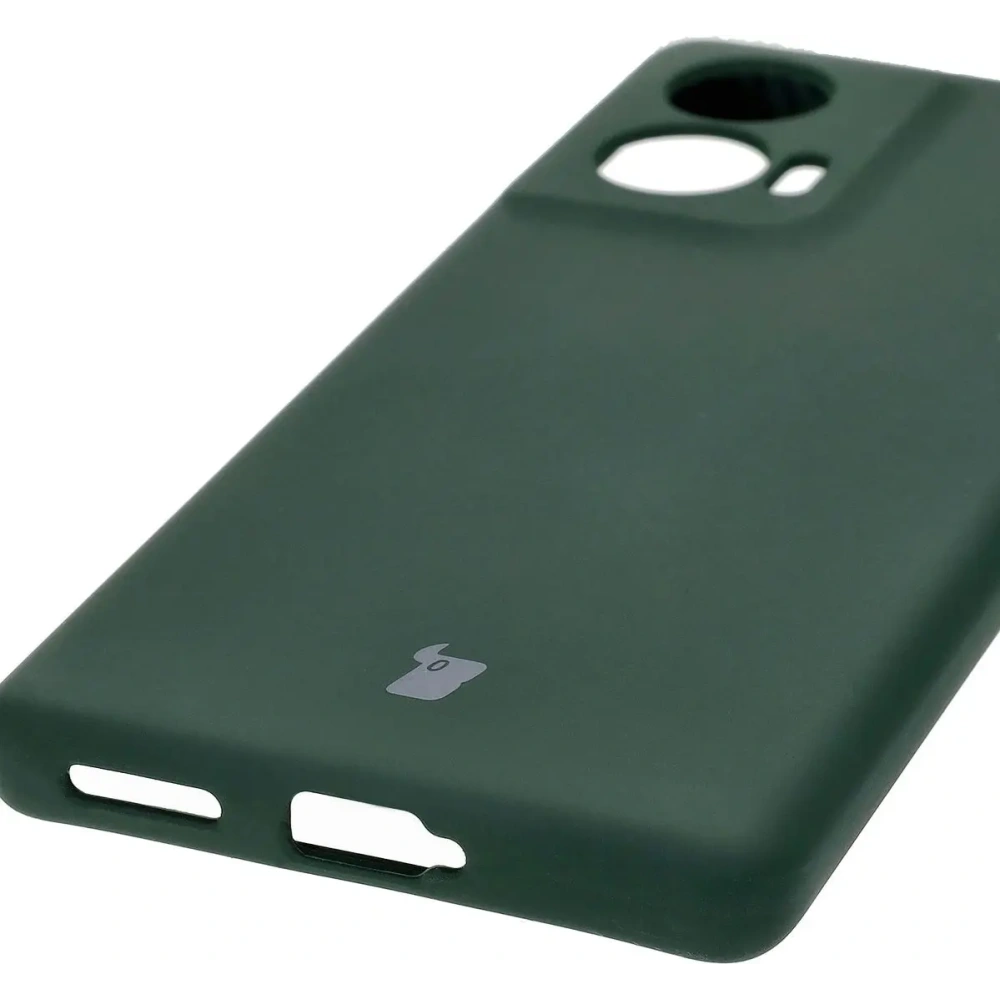 Silikonowe etui Bizon Soft Case do Motorola Edge 50 Fusion ciemnozielone