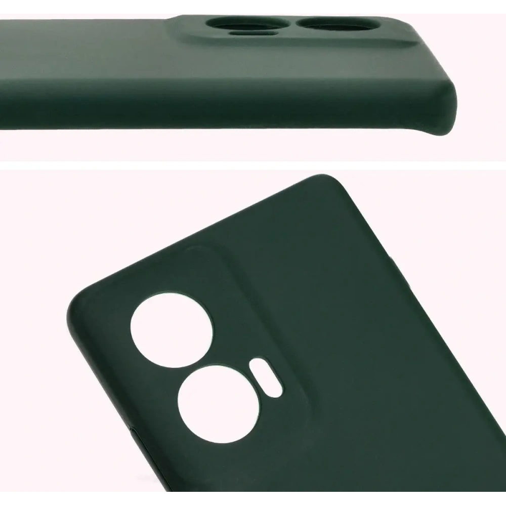 Silikonowe etui Bizon Soft Case do Motorola Edge 50 Fusion ciemnozielone