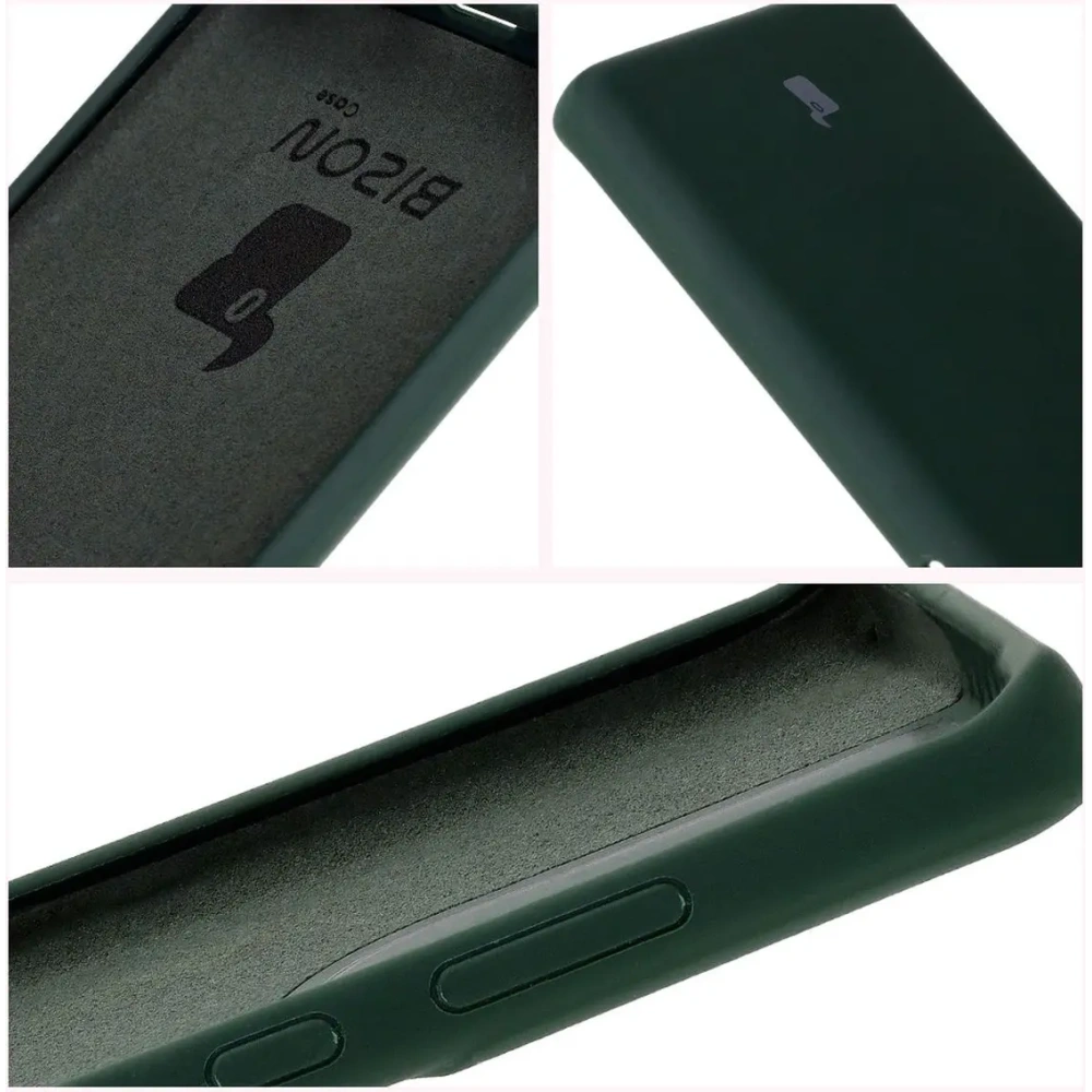 Silikonowe etui Bizon Soft Case do Motorola Edge 50 Fusion ciemnozielone