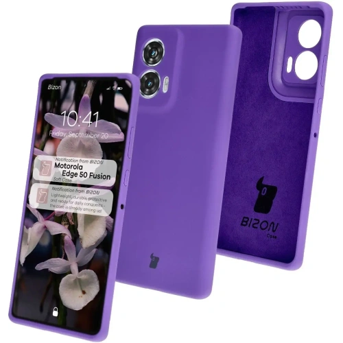 Kup Silikonowe etui Bizon Soft Case do Motorola Edge 50 Fusion fioletowe - BIZ7125 - {ean13} - Sklep Home Screen