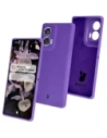 Silikonowe etui Bizon Soft Case do Motorola Edge 50 Fusion fioletowe