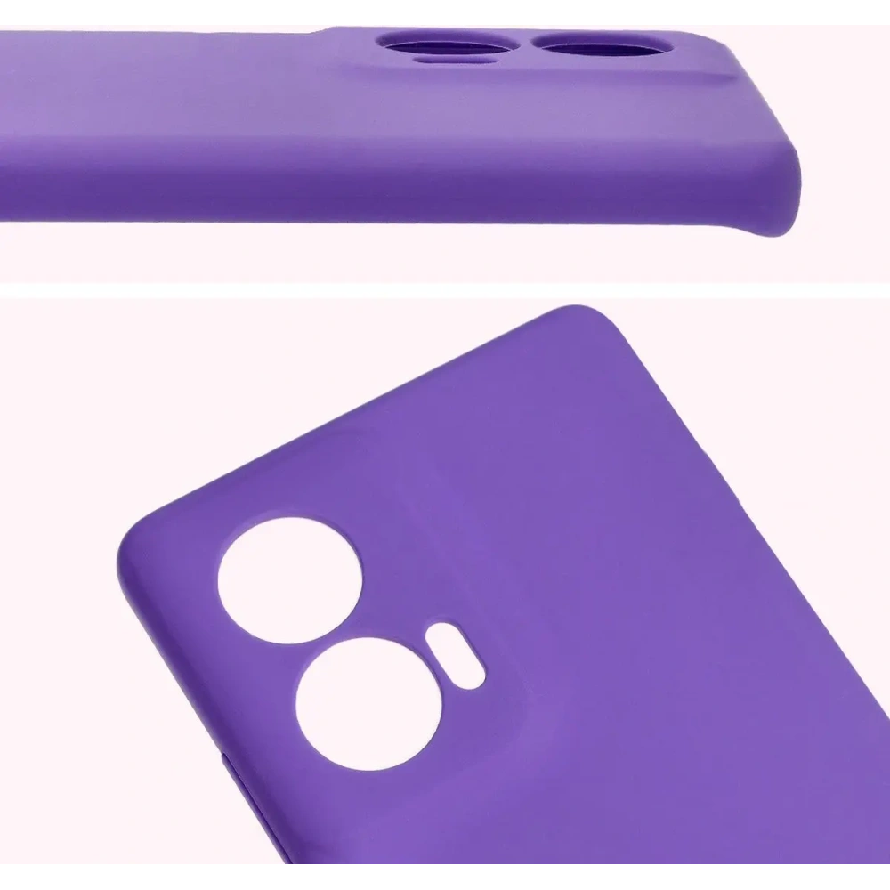 Silikonowe etui Bizon Soft Case do Motorola Edge 50 Fusion fioletowe