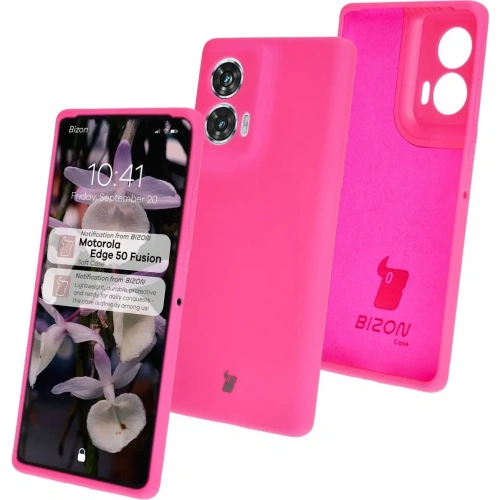 Kup Silikonowe etui Bizon Soft Case do Motorola Edge 50 Fusion neonowo-różowe - BIZ7126 - {ean13} - Sklep Home Screen