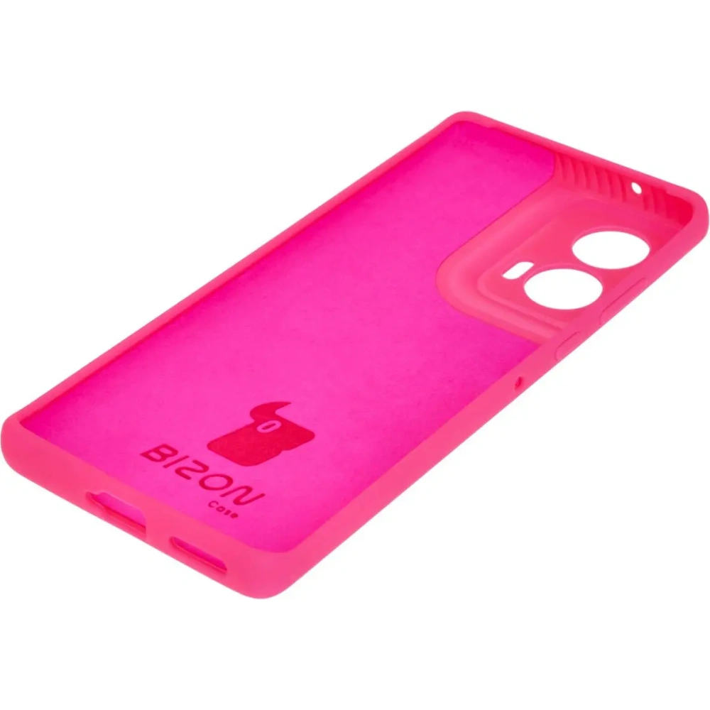 Silikonowe etui Bizon Soft Case do Motorola Edge 50 Fusion neonowo-różowe