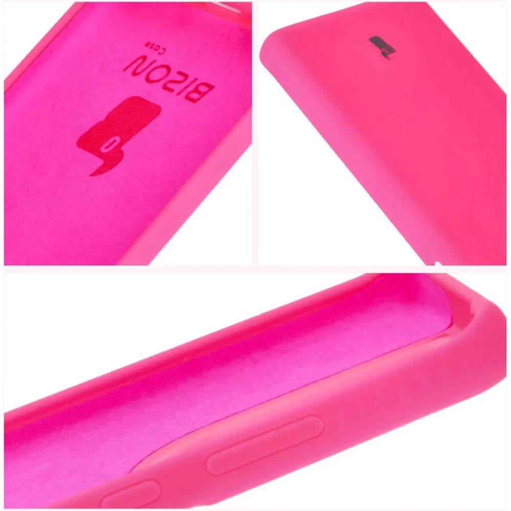 Silikonowe etui Bizon Soft Case do Motorola Edge 50 Fusion neonowo-różowe