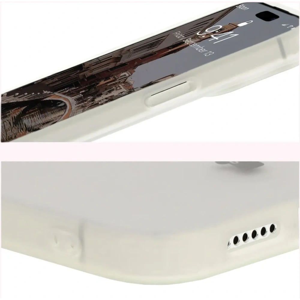 Etui z pierścieniem magnetycznym Bizon Case MatteO do Apple iPhone 15 Pro Max półprzezroczyste