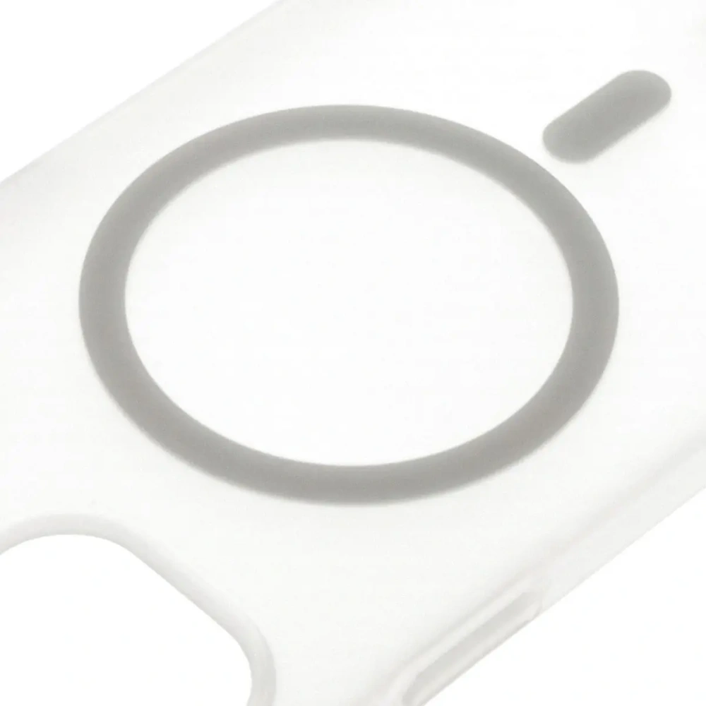 Etui z pierścieniem magnetycznym Bizon Case MatteO do Apple iPhone 15 półprzezroczyste