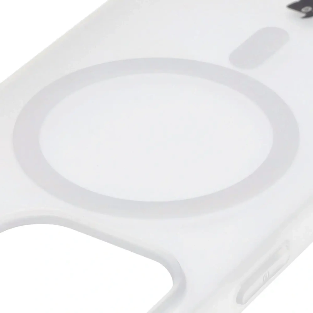 Etui z pierścieniem magnetycznym Bizon Case MatteO do Apple iPhone 15 Pro półprzezroczyste