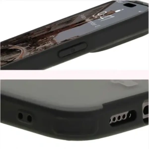 Kup Etui z pierścieniem magnetycznym Bizon Case MatteO do Apple iPhone 15 Pro półprzezroczyste z czarną ramką - BIZ7132 - {ean13} - Sklep Home Screen