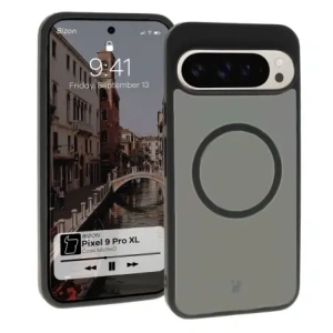 Kup Etui z pierścieniem magnetickým Bizon Case MatteO do Google Pixel 9 Pro XL poloprůhledné s černým rámečkem - BIZ7133 - {ean13} - Sklep Home Screen
