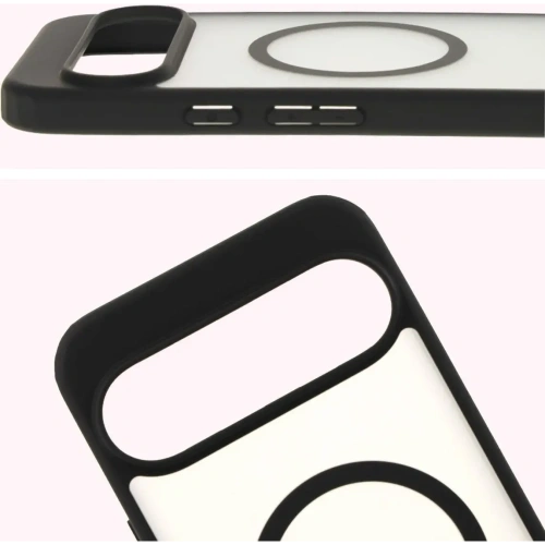 Kup Etui z pierścieniem magnetycznym Bizon Case MatteO do Google Pixel 9 Pro XL półprzezroczyste z czarną ramką - BIZ7133 - {ean13} - Sklep Home Screen