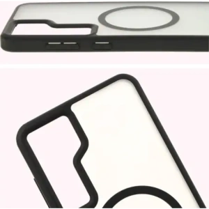 Kup Etui z pierścieniem magnetycznym Bizon Case MatteO do Samsung Galaxy S24 Plus półprzezroczyste z czarną ramką - BIZ7135 - {ean13} - Sklep Home Screen