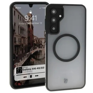 Kup Etui z pierścieniem magnetycznym Bizon Case MatteO do Samsung Galaxy A16 4G/5G półprzezroczyste z czarną ramką - BIZ7137 - {ean13} - Sklep Home Screen