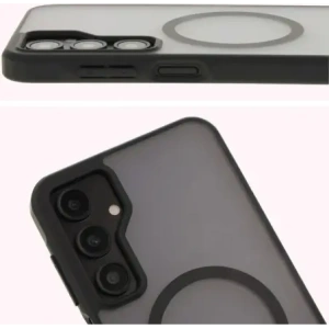 Kup Etui z pierścieniem magnetycznym Bizon Case MatteO do Samsung Galaxy A16 4G/5G półprzezroczyste z czarną ramką - BIZ7137 - {ean13} - Sklep Home Screen