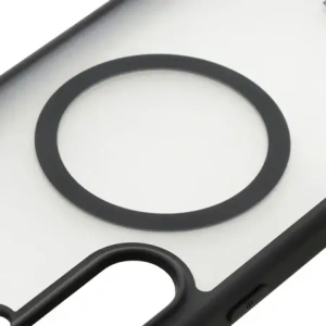 Kup Etui z pierścieniem magnetycznym Bizon Case MatteO do Samsung Galaxy S24 FE półprzezroczyste z czarną ramką - BIZ7138 - {ean13} - Sklep Home Screen