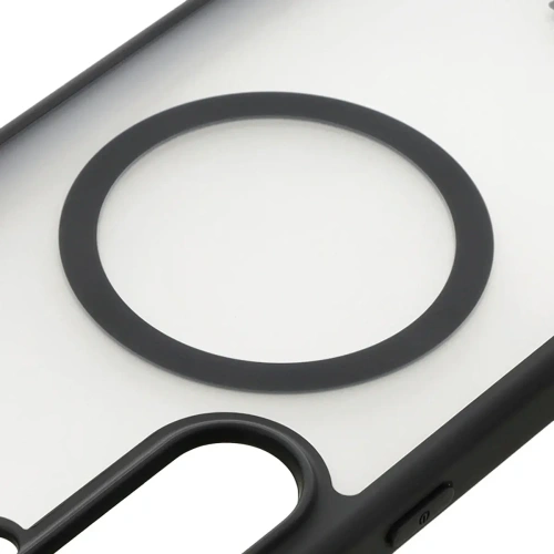 Kup Etui z pierścieniem magnetickým Bizon Case MatteO do Samsung Galaxy S24 FE poloprůhledné s černým rámem - BIZ7138 - {ean13} - Sklep Home Screen