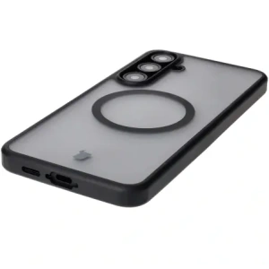 Kup Etui z pierścieniem magnetycznym Bizon Case MatteO do Samsung Galaxy S24 FE półprzezroczyste z czarną ramką - BIZ7138 - {ean13} - Sklep Home Screen