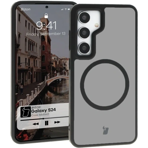 Kup Bizon Case MatteO Samsung Galaxy S24 transparent cu cadru negru - BIZ7139 - {ean13} - Sklep Home Screen