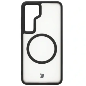 Kup Etui z pierścieniem magnetycznym Bizon Case MatteO do Samsung Galaxy S24 półprzezroczyste z czarną ramką - BIZ7139 - {ean13} - Sklep Home Screen