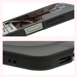 Kup Etui z pierścieniem magnetycznym Bizon Case MatteO do Samsung Galaxy Z Flip6 półprzezroczyste z czarną ramką - BIZ7140 - {ean13} - Sklep Home Screen