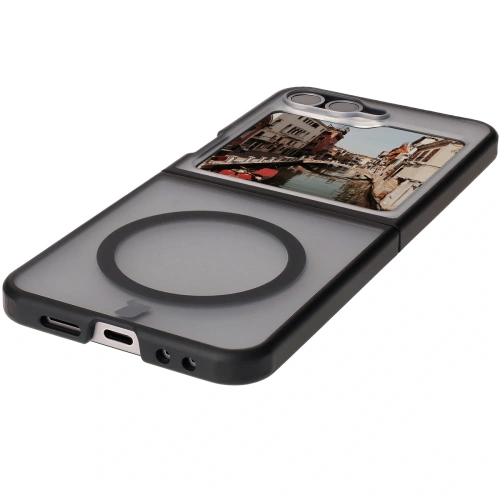 Kup Bizon Case MatteO Samsung Galaxy Z Flip6 transparent cu cadru negru - BIZ7140 - {ean13} - Sklep Home Screen