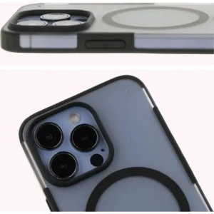 Kup Etui z pierścieniem magnetycznym Bizon Case MatteO do Apple iPhone 13 Pro półprzezroczyste z czarną ramką - BIZ7141 - {ean13} - Sklep Home Screen
