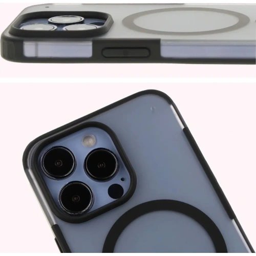 Kup Etui z pierścieniem magnetickým Bizon Case MatteO do Apple iPhone 13 Pro poloprůhledné s černým rámečkem - BIZ7141 - {ean13} - Sklep Home Screen