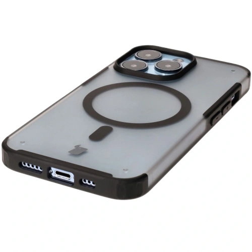 Kup Etui z pierścieniem magnetickým Bizon Case MatteO do Apple iPhone 13 Pro poloprůhledné s černým rámečkem - BIZ7141 - {ean13} - Sklep Home Screen