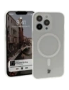 Etui z pierścieniem magnetickým Bizon Case MatteO pro Apple iPhone 13 Pro poloprůhledné s průhledným rámem