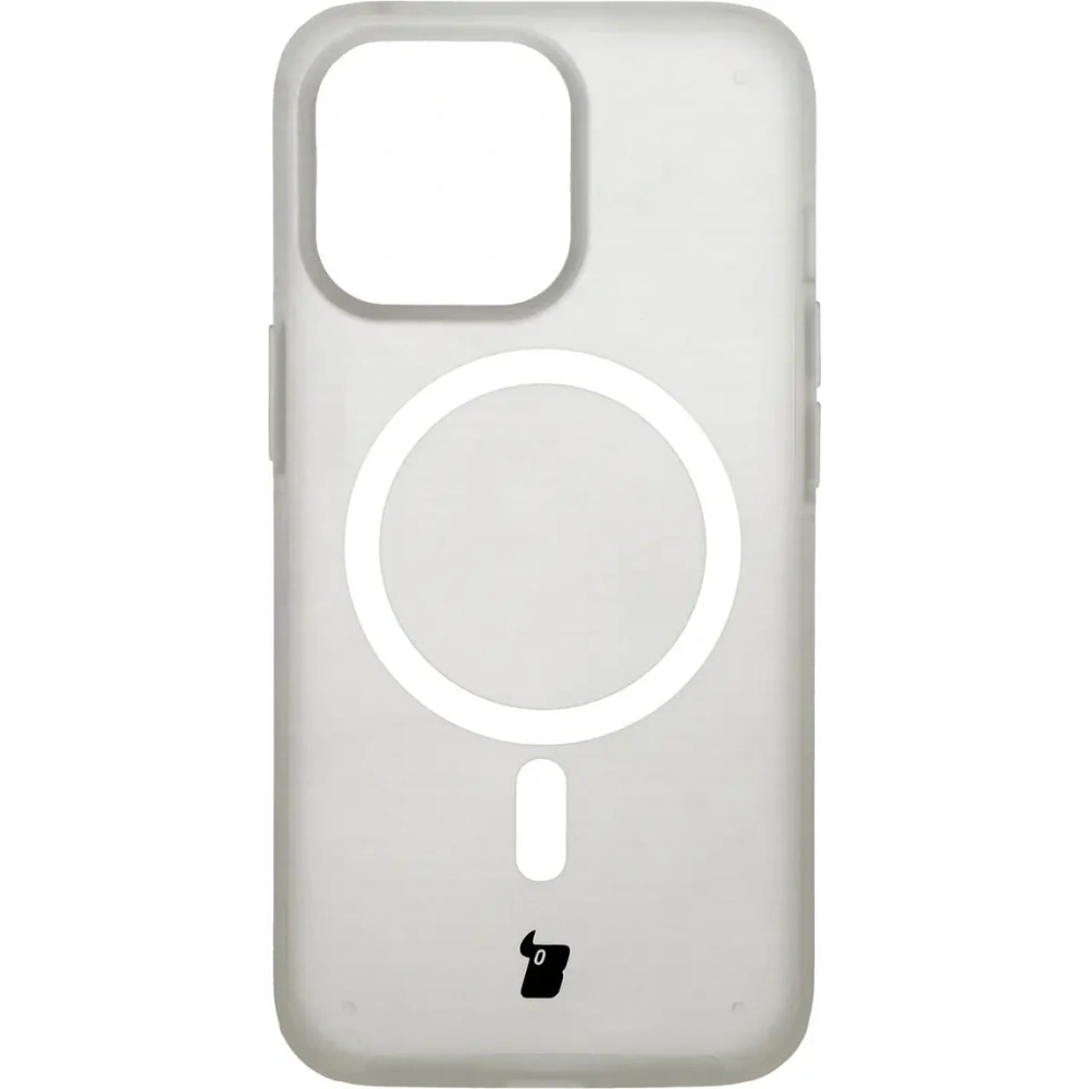 Etui z pierścieniem magnetycznym Bizon Case MatteO do Apple iPhone 13 Pro półprzezroczyste z przezroczystą ramką