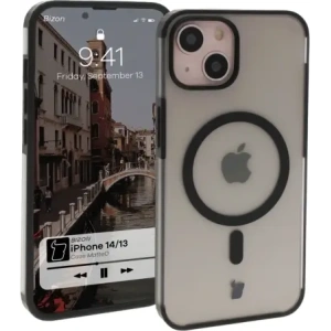Kup Etui z pierścieniem magnetycznym Bizon Case MatteO do Apple iPhone 14 / Phone 13 półprzezroczyste z czarną ramką - BIZ7143 - {ean13} - Sklep Home Screen