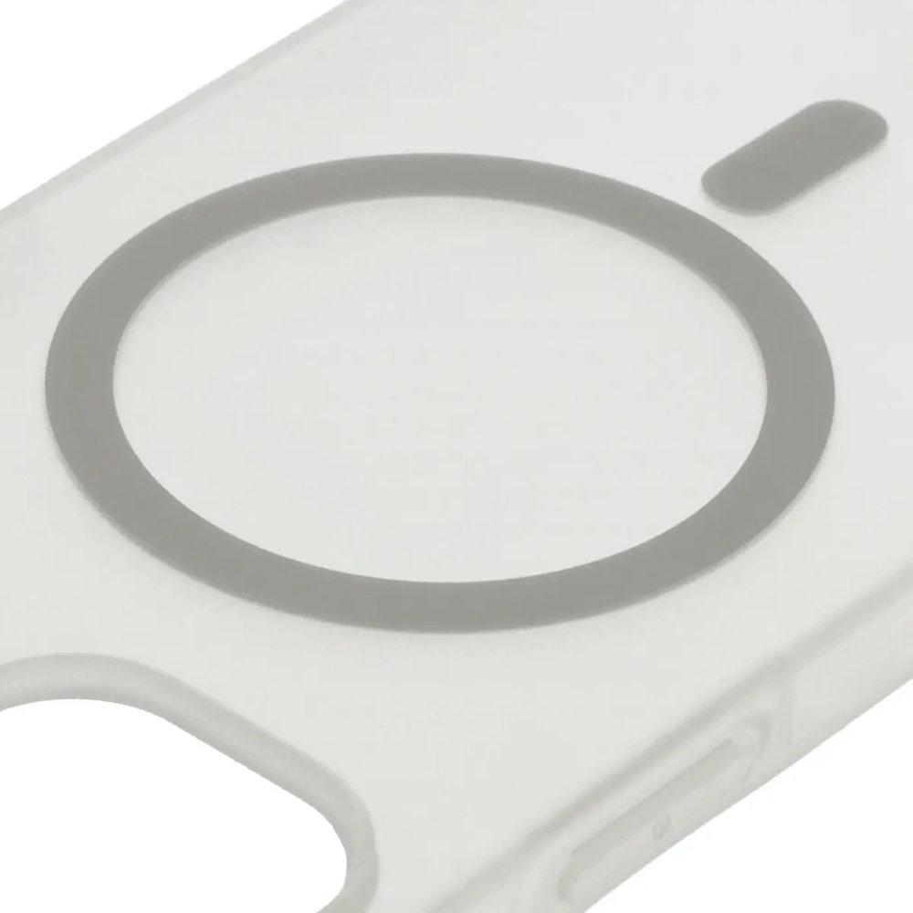 Etui z pierścieniem magnetycznym Bizon Case MatteO do Apple iPhone 14 / Phone 13 półprzezroczyste z przezroczystą ramką