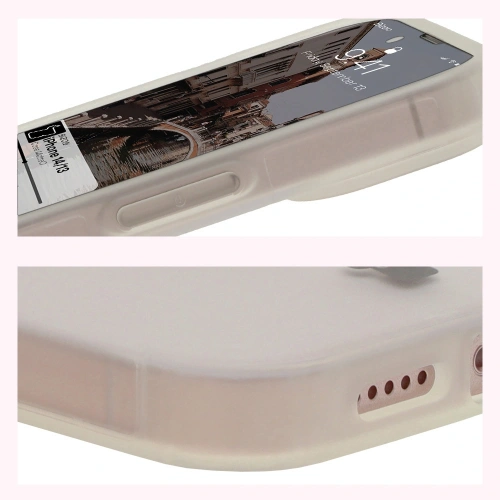Kup Etui z pierścieniem magnetycznym Bizon Case MatteO do Apple iPhone 14 / Phone 13 półprzezroczyste z przezroczystą ramką - BIZ7144 - {ean13} - Sklep Home Screen
