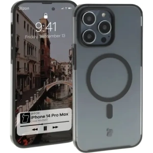 Kup Etui z pierścieniem magnetickým Bizon Case MatteO do Apple iPhone 14 Pro Max poloprůhledné s černým rámečkem - BIZ7145 - {ean13} - Sklep Home Screen