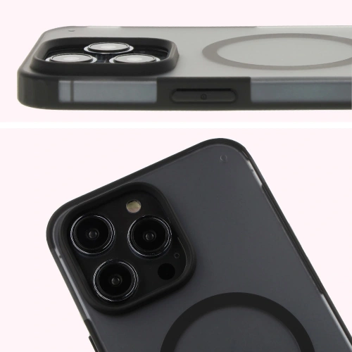 Kup Etui z pierścieniem magnetickým Bizon Case MatteO do Apple iPhone 14 Pro Max poloprůhledné s černým rámečkem - BIZ7145 - {ean13} - Sklep Home Screen