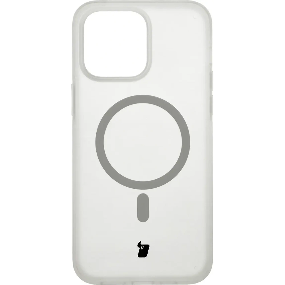 Etui z pierścieniem magnetycznym Bizon Case MatteO do Apple iPhone 14 Pro Max półprzezroczyste z przezroczystą ramką