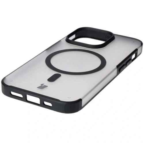 Kup Etui z pierścieniem magnetycznym Bizon Case MatteO do Apple iPhone 14 Pro półprzezroczyste z czarną ramką - BIZ7147 - {ean13} - Sklep Home Screen