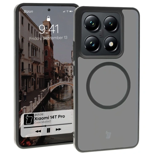 Buy Bizon Case MatteO Xiaomi 14T Pro transparent with black frame - BIZ7149 - {ean13} - Home Screen Store Europe
