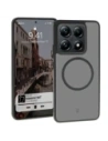 Bizon Case MatteO Xiaomi 14T transparent cu ramă neagră