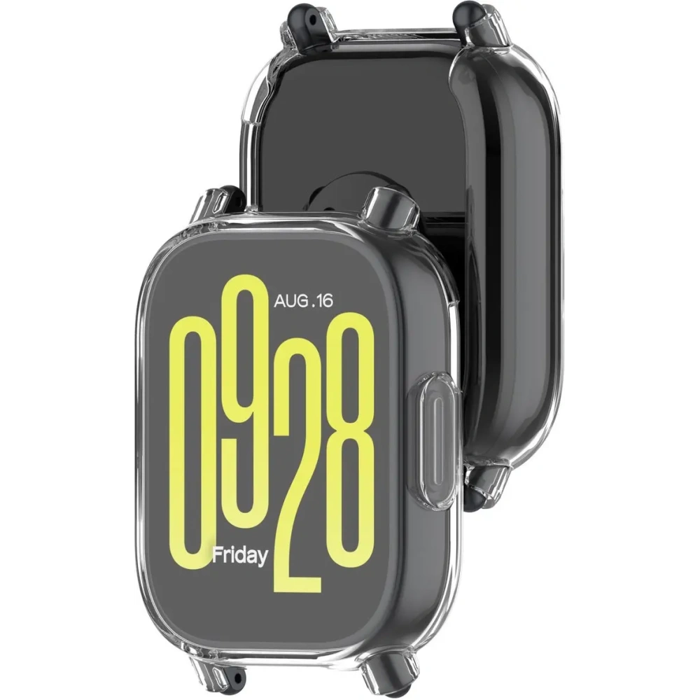 Etui z osłoną ekranu Bizon Case Watch Felipe do Xiaomi Redmi Watch 5 Active przeźroczyste