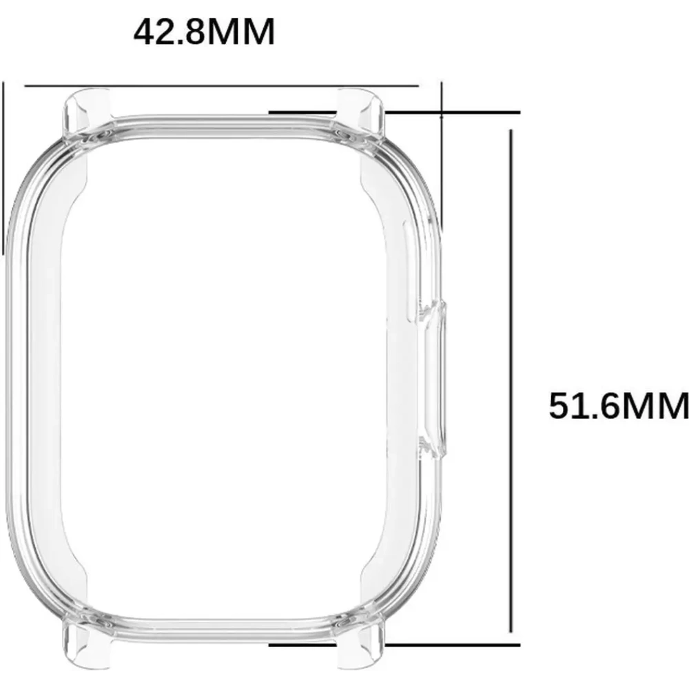 Etui z osłoną ekranu Bizon Case Watch Felipe do Xiaomi Redmi Watch 5 Active przeźroczyste