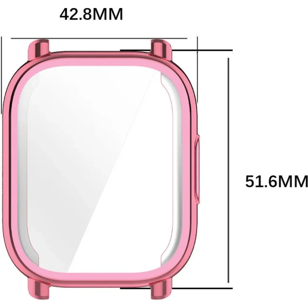 Etui z osłoną ekranu Bizon Case Watch Felipe do Xiaomi Redmi Watch 5 Active różowe