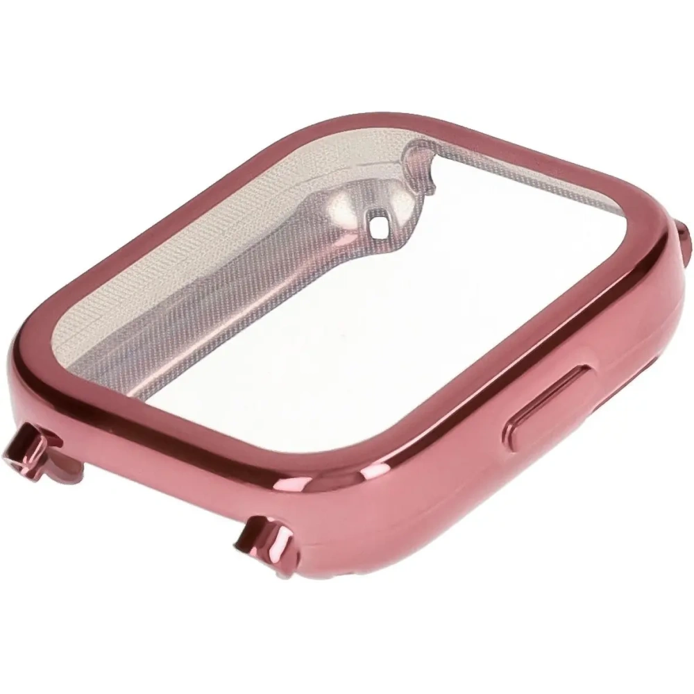 Etui z osłoną ekranu Bizon Case Watch Felipe do Xiaomi Redmi Watch 5 Active różowe