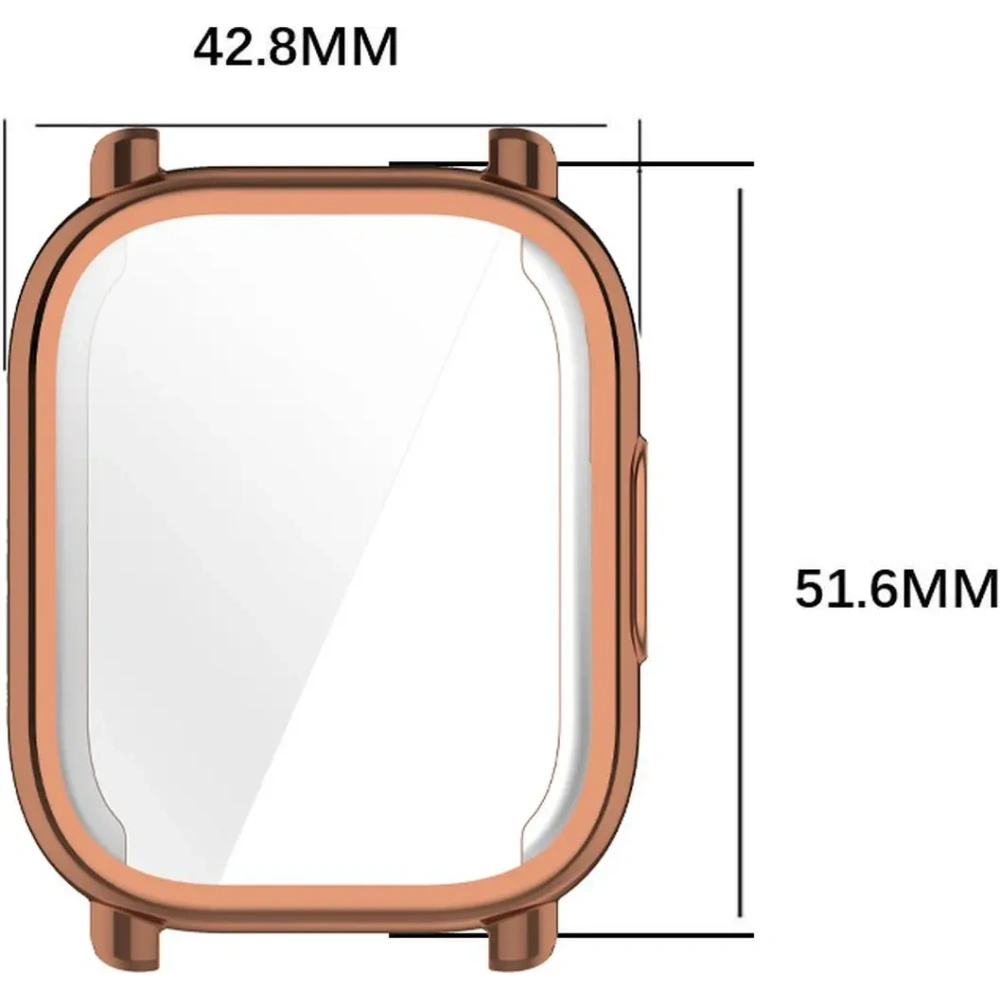 Etui z osłoną ekranu Bizon Case Watch Felipe do Xiaomi Redmi Watch 5 Active różowozłote