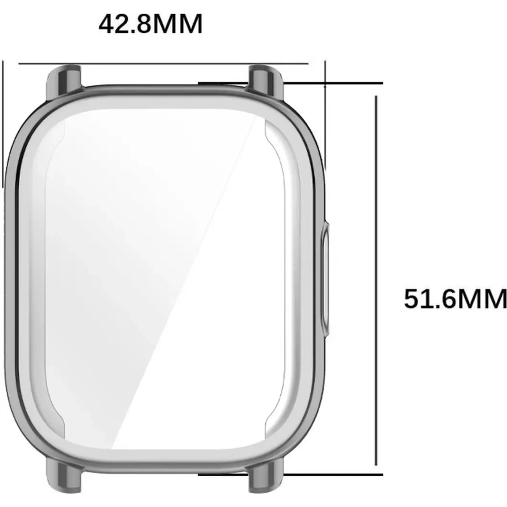 Etui z osłoną ekranu Bizon Case Watch Felipe do Xiaomi Redmi Watch 5 Active srebrne