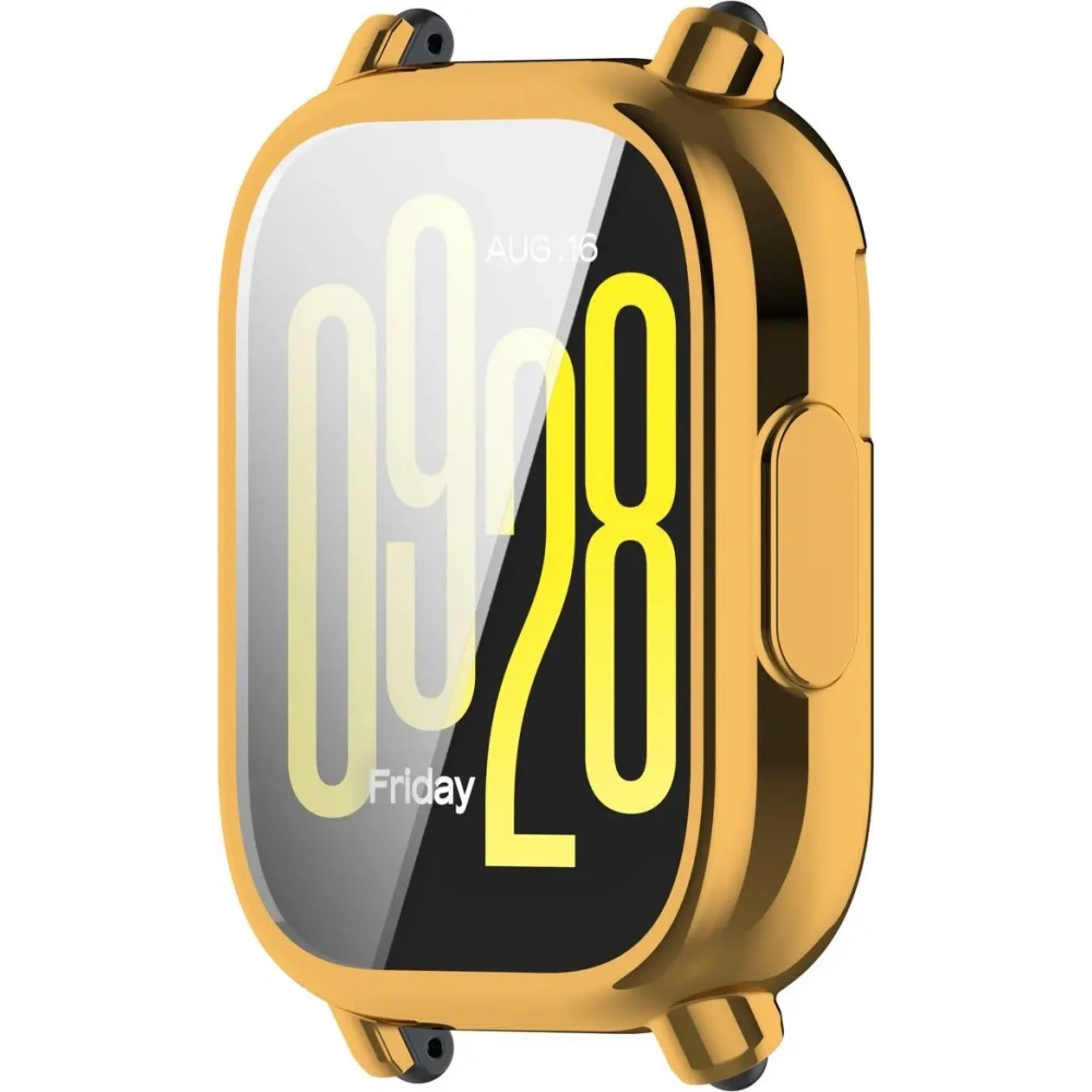 Etui z osłoną ekranu Bizon Case Watch Felipe do Xiaomi Redmi Watch 5 Active złote
